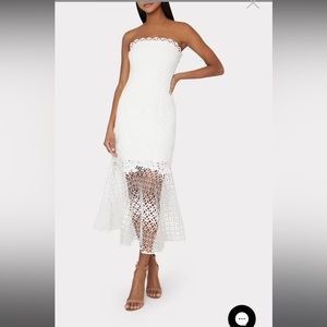 Milly Nuriel Interlocking Geo Lace Dress.